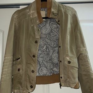 Free people distressed tan jacket